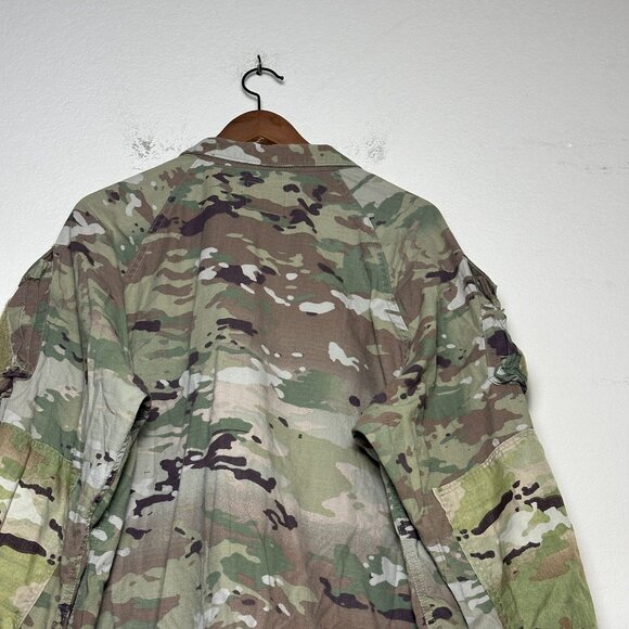 US Military Army Unpatched Field Coat Jacket Men L Camo Green Outerwear Brown - Picture 4 of 12